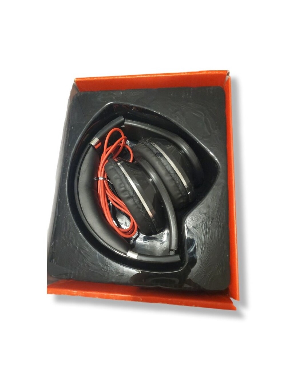 Beats by Dre Black On-Ear Headphones with Red Cable